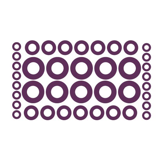 Sticker decorativ Stickero Cercuri, Violet, 55x97 cm