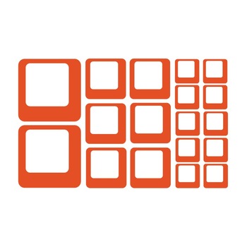 Sticker decorativ Stickero Patrate Moderne, Portocaliu, 70x113 cm Sticker decorativ Stickero Patrate Moderne, Portocaliu, 70x113 cm