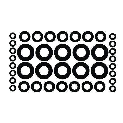 Sticker decorativ Stickero Cercuri, Negru, 55x97 cm