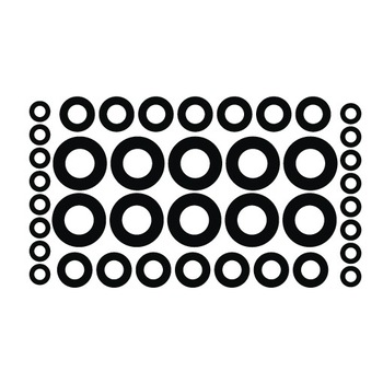 Sticker decorativ Stickero Cercuri, Negru, 55x97 cm Sticker decorativ Stickero Cercuri, Negru, 55x97 cm