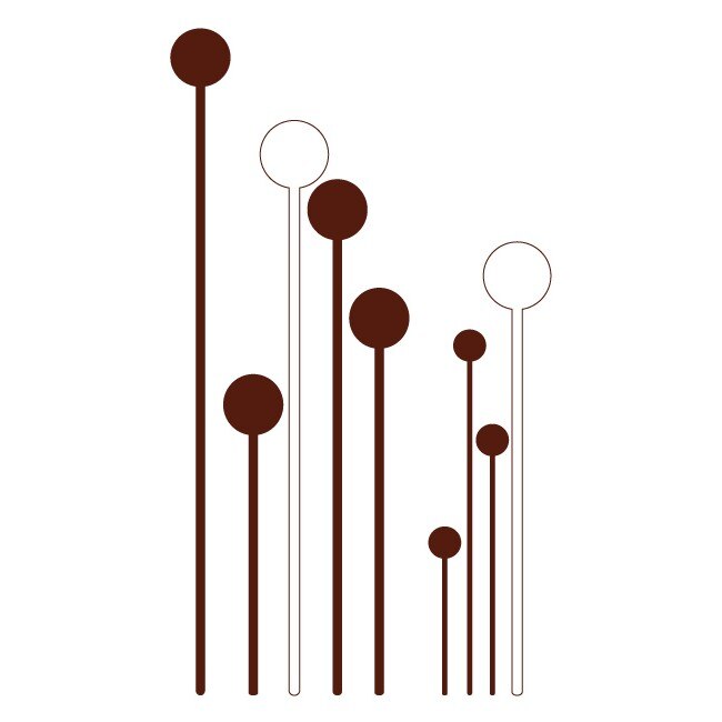 Sticker decorativ Stickero Decor Modern cu Cercuri, Maro, 70x120 cm