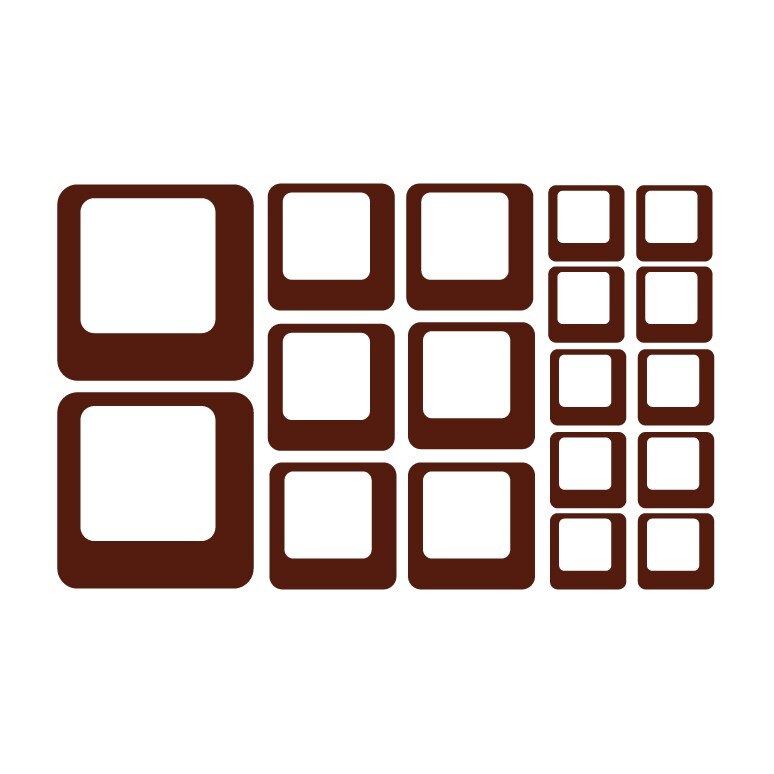 Sticker decorativ Stickero Patrate Moderne, Maro, 60x96 cm
