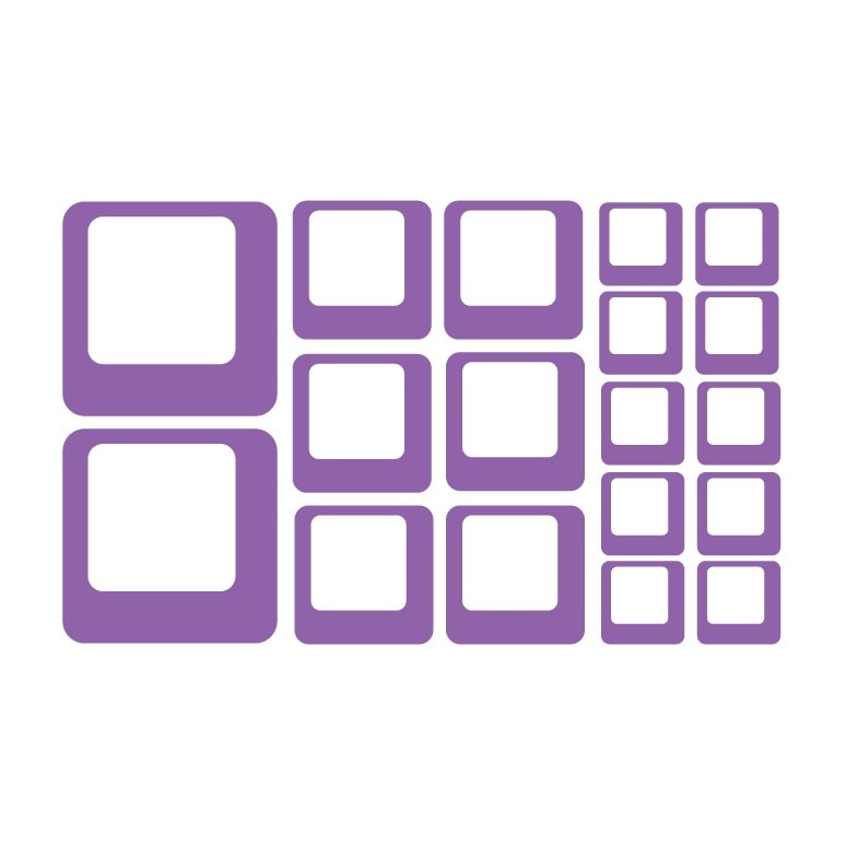 Sticker decorativ Stickero Patrate Moderne, Violet levanda, 100x161 cm
