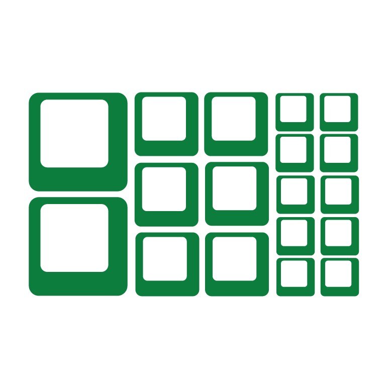 Sticker decorativ Stickero Patrate Moderne, Verde deschis, 60x96 cm