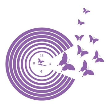 Sticker decorativ Stickero Timpul zboara, Violet levanda, 50x60 cm Sticker decorativ Stickero Timpul zboara, Violet levanda, 50x60 cm
