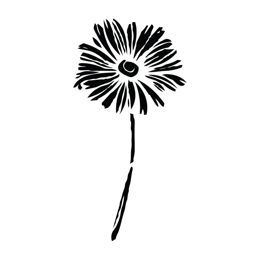 Sticker decorativ Stickero Floare pentru tine, Negru, 60x118 cm