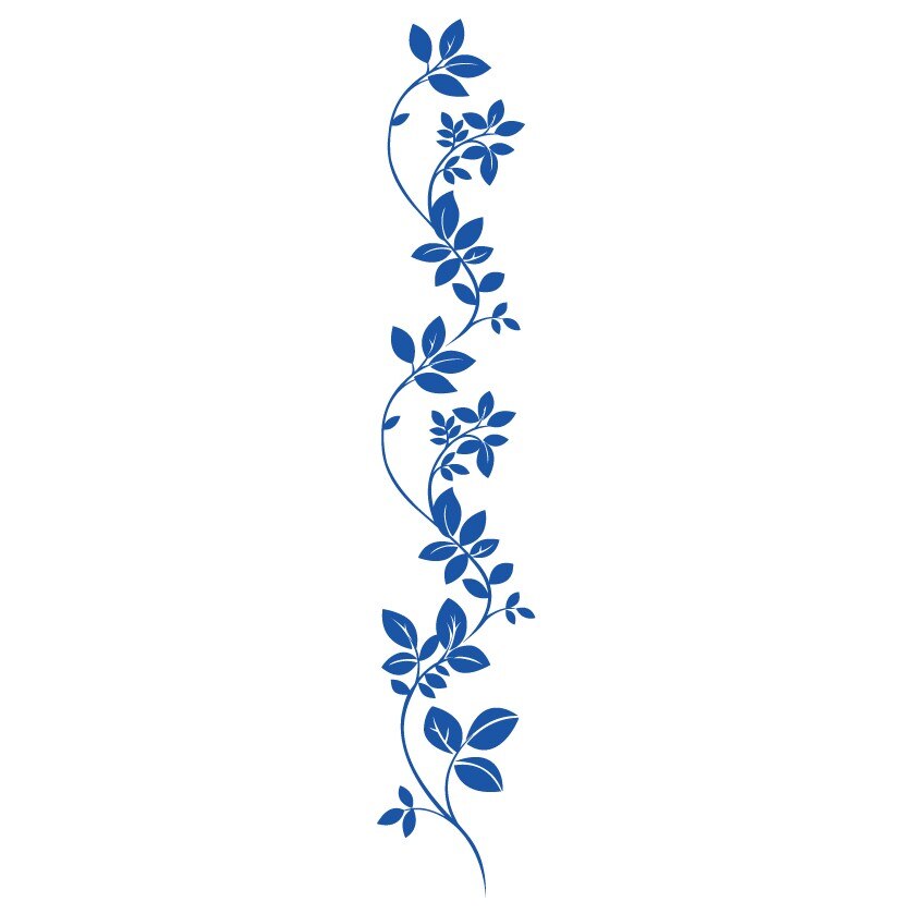 Sticker decorativ Stickero Floare Impletita, Albastru azur, 25x133 cm