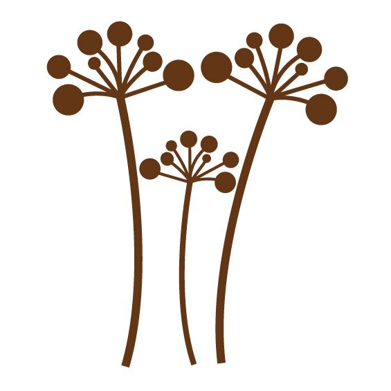 Sticker decorativ Stickero Floare de piatra, Maro, 100x116 cm