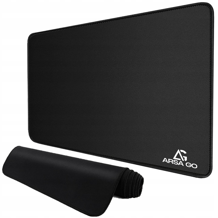 Mousepad birou pentru mouse ARSA GO, 35x25cm, neagra, antiderapanta, rezistenta la stropire