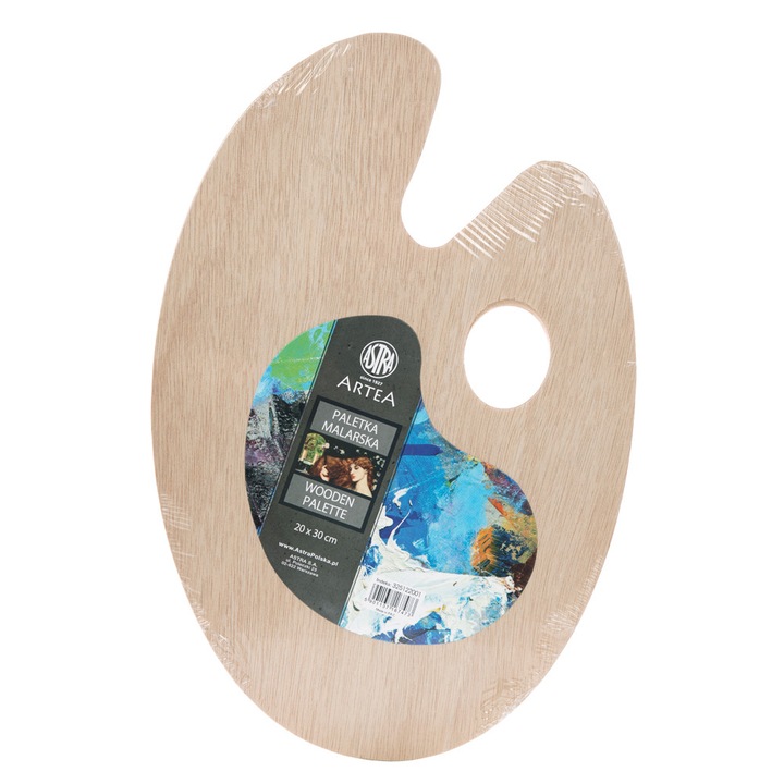 Paleta lemn pentru pictura Astra, 20x30 cm