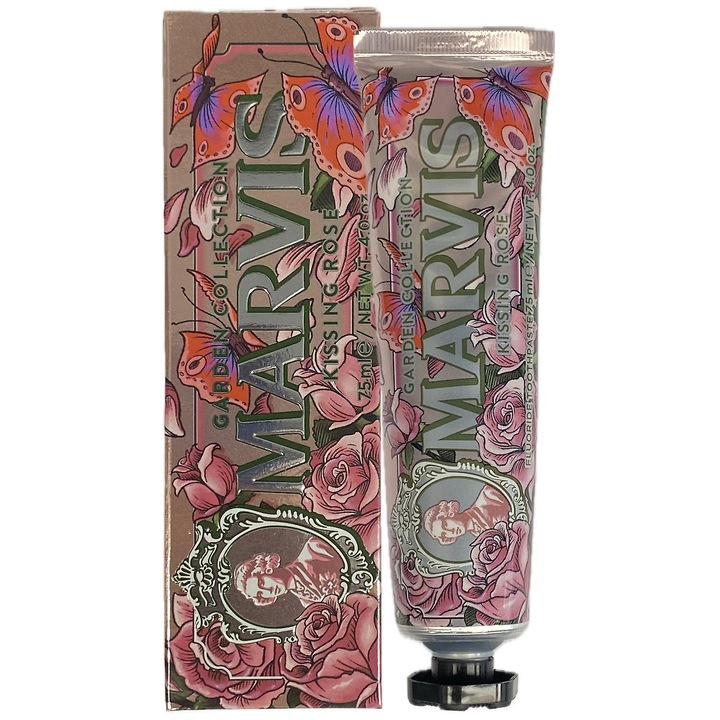 Marvis Garden Kissing fogkrém, 75ml, bolgár rózsa és menta íz