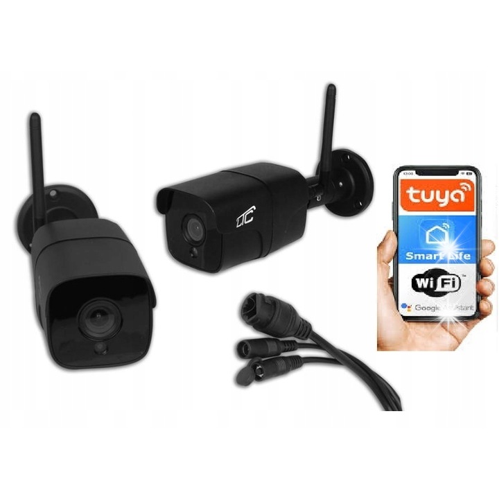 Камера за наблюдение Bullet LTC 4MP, WiFi & LAN, IP66, бяла, 3,6 мм