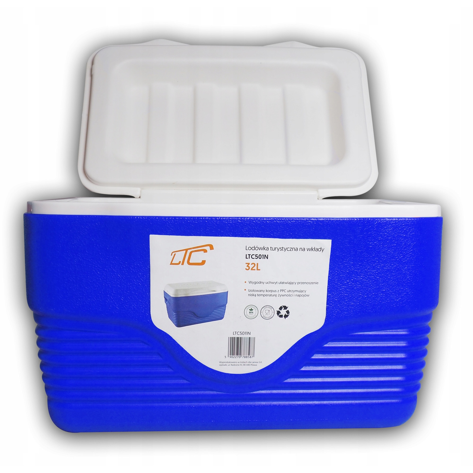 Lada de racire portabila LTC, 32L, albastra, constructie solida