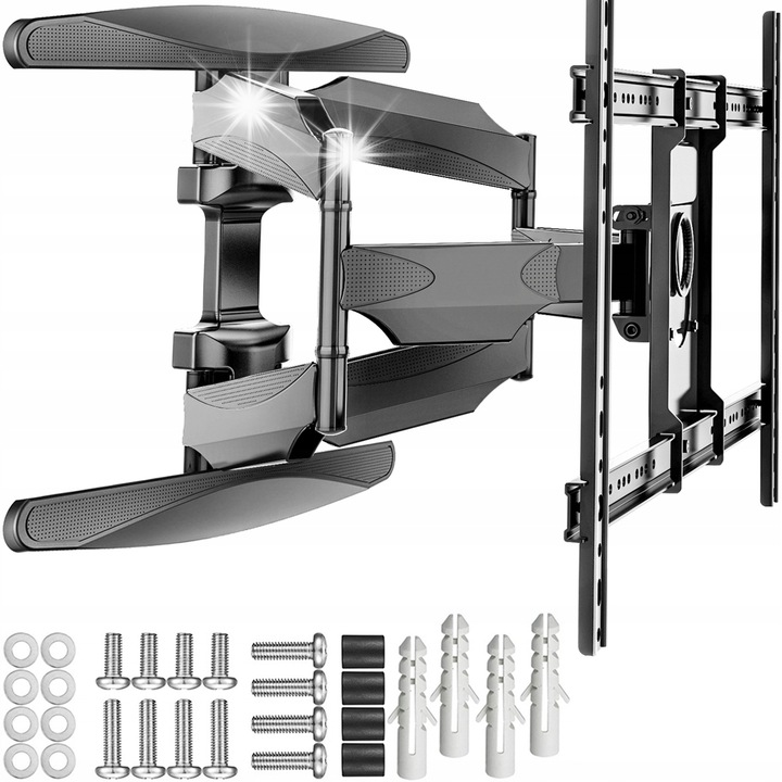 Стойка за телевизор LTC, 37-85 инча, капацитет 68 кг, VESA 600x400, разстояние от стената 55-502 мм, черна