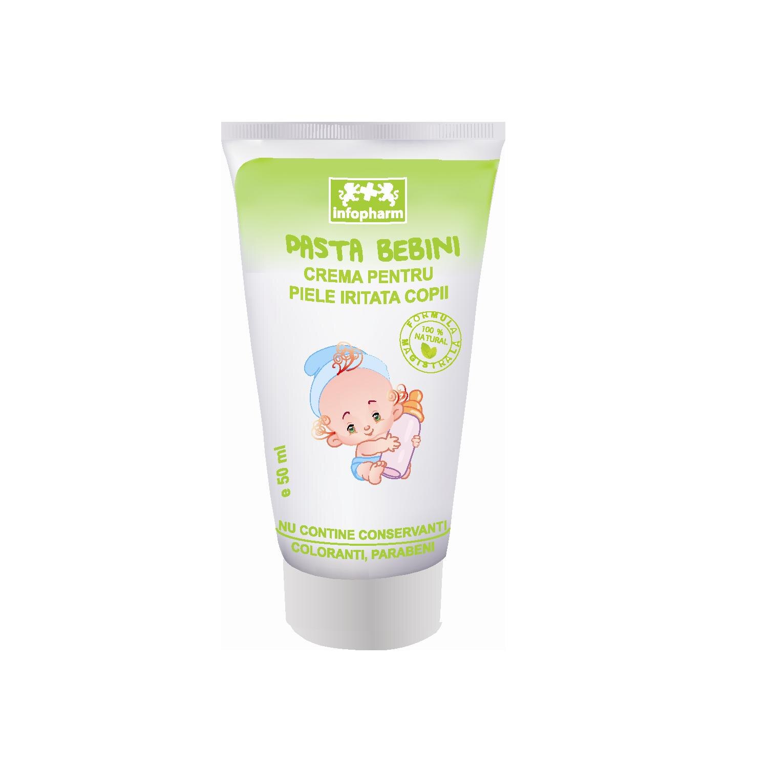 Pasta Bebini, infopharm, crema, pentru protectia zilnica a pielii bebelusilor, 50 ml
