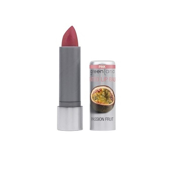 Balsam de buze, Greenland, nuantator, 2 in 1, roz, cu fructul pasiunii, 3.9 gr