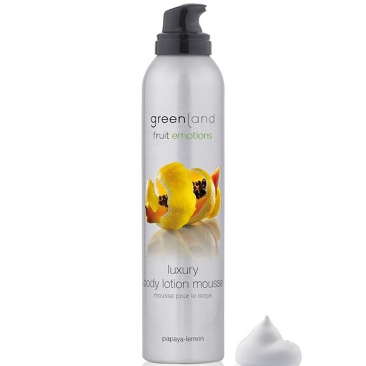 Лосион за тяло, Greenland, искрящ, луксозен, с папая и лимон, 200 ml