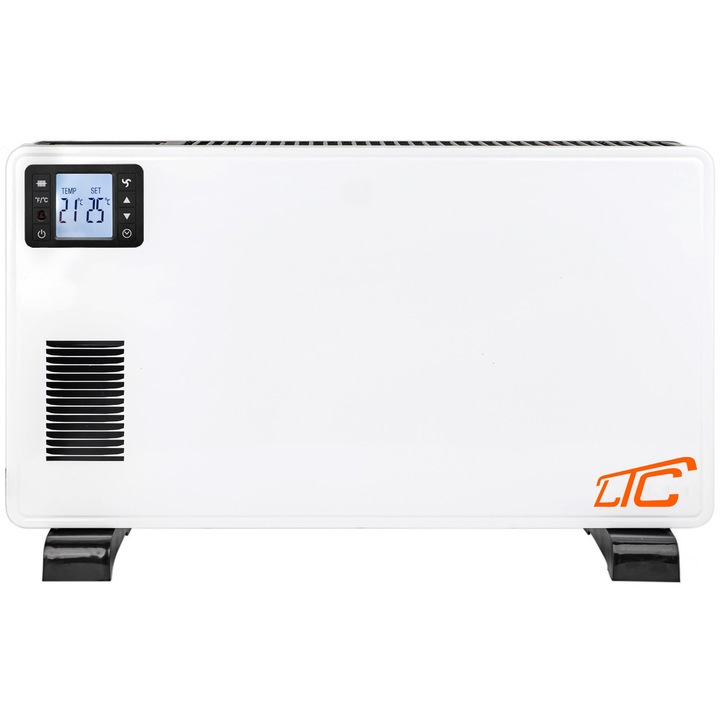 Convector electric LTC 2000W, termostat, 3 trepte putere, alb/gri, 2022