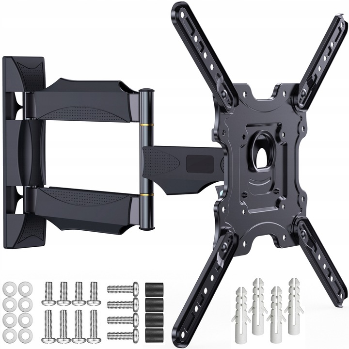 Стойка за телевизор LTC, 32-65 инча, капацитет 32кг, VESA 400x400, разстояние от стената 50-500мм, черна