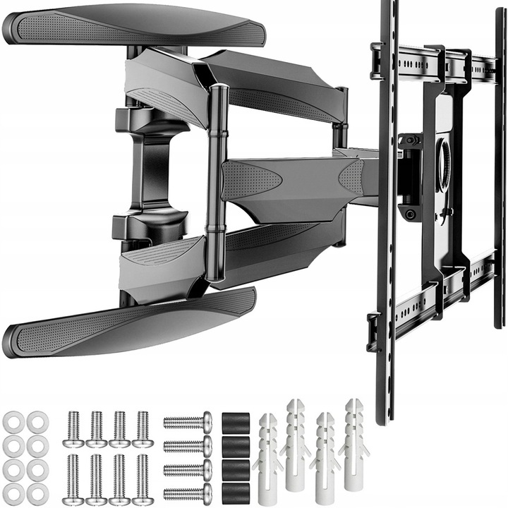 Стойка за телевизор LTC, 37-85 инча, капацитет 68 кг, VESA 600x400, разстояние от стената 55-502 мм, черна
