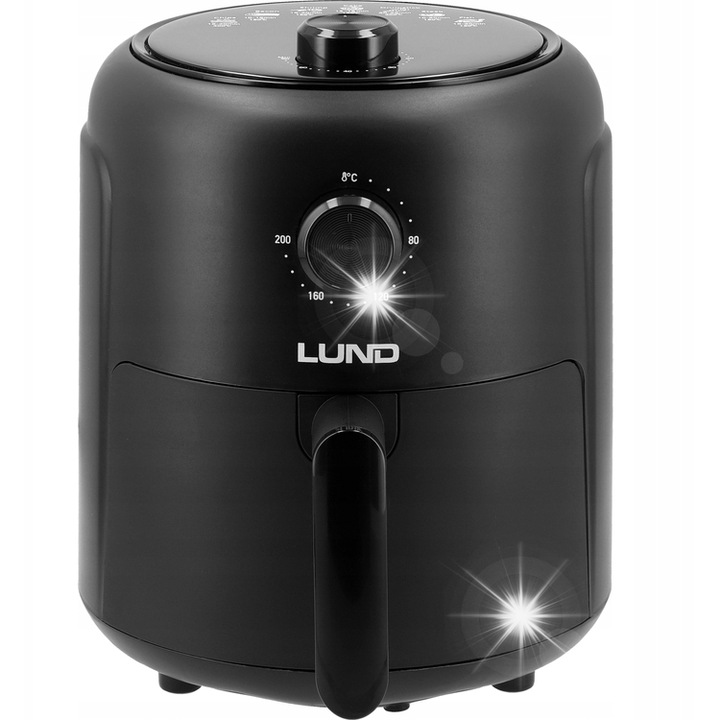 Фритюрник Lund 1000W 2,6L черен, за пържене и печене