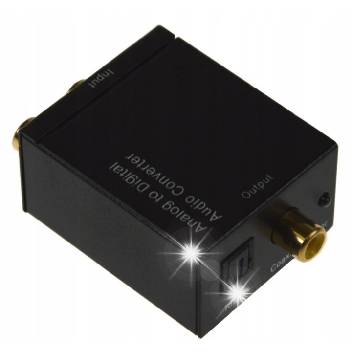 Аналогов към цифров аудио конвертор Spacetronik HDC08, 2 канала, Toslink и коаксиален изход, 5V, компактен