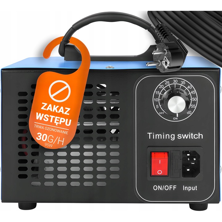 Generator de Ozon LTC 60000 mg/h, Timer, Ventilator, Albastru, 200x135x135mm