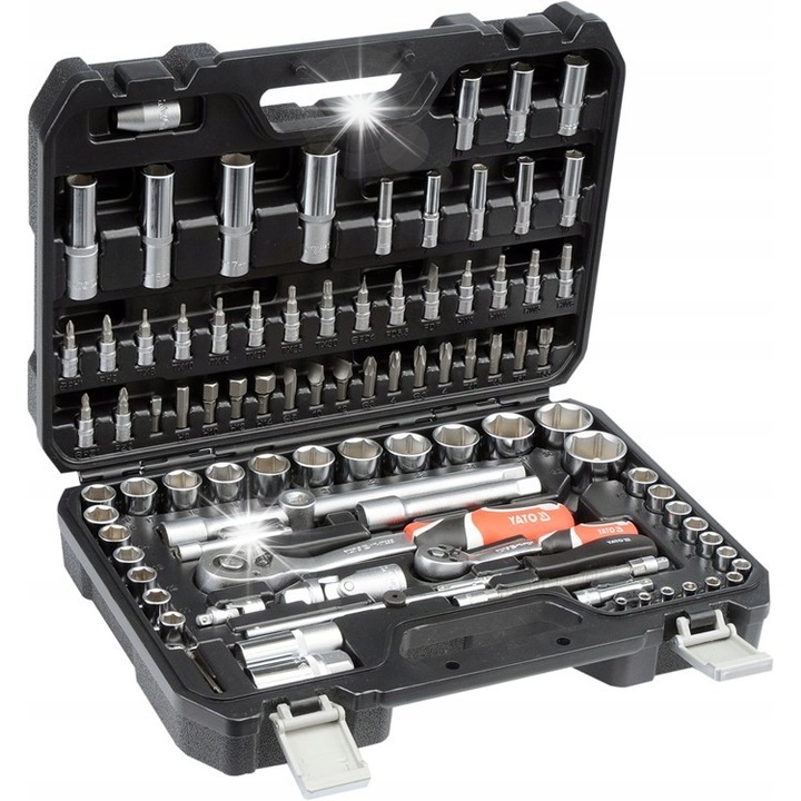 Комплект инструменти YATO 1/2'', 94 части, ключове торкс, двуцветно покритие