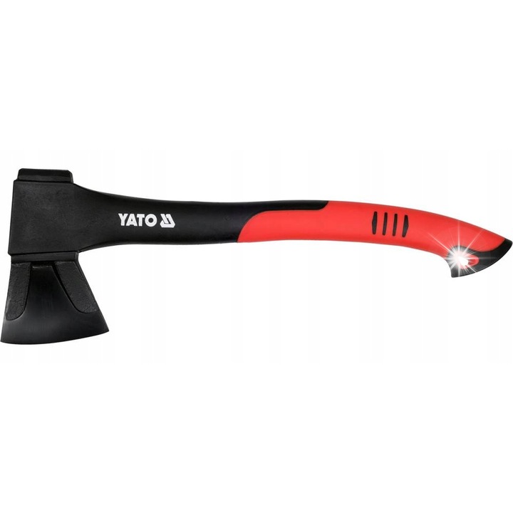 Брадва за цепене YATO, 0,9кг, 45см, дръжка от найлон и TPR, закалена стомана