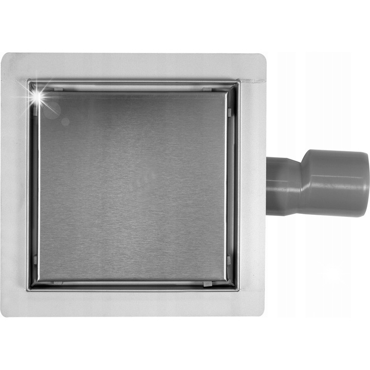 Линеен сифон Fala, серия Quad, 15x15 см, неръждаема стомана AISI 304, WET&DRY, със сифон