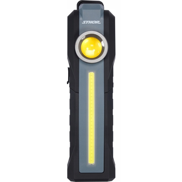 Работна лампа Sthor 3W1 300LM, LED COB, с магнит и кука, 155x35x42мм