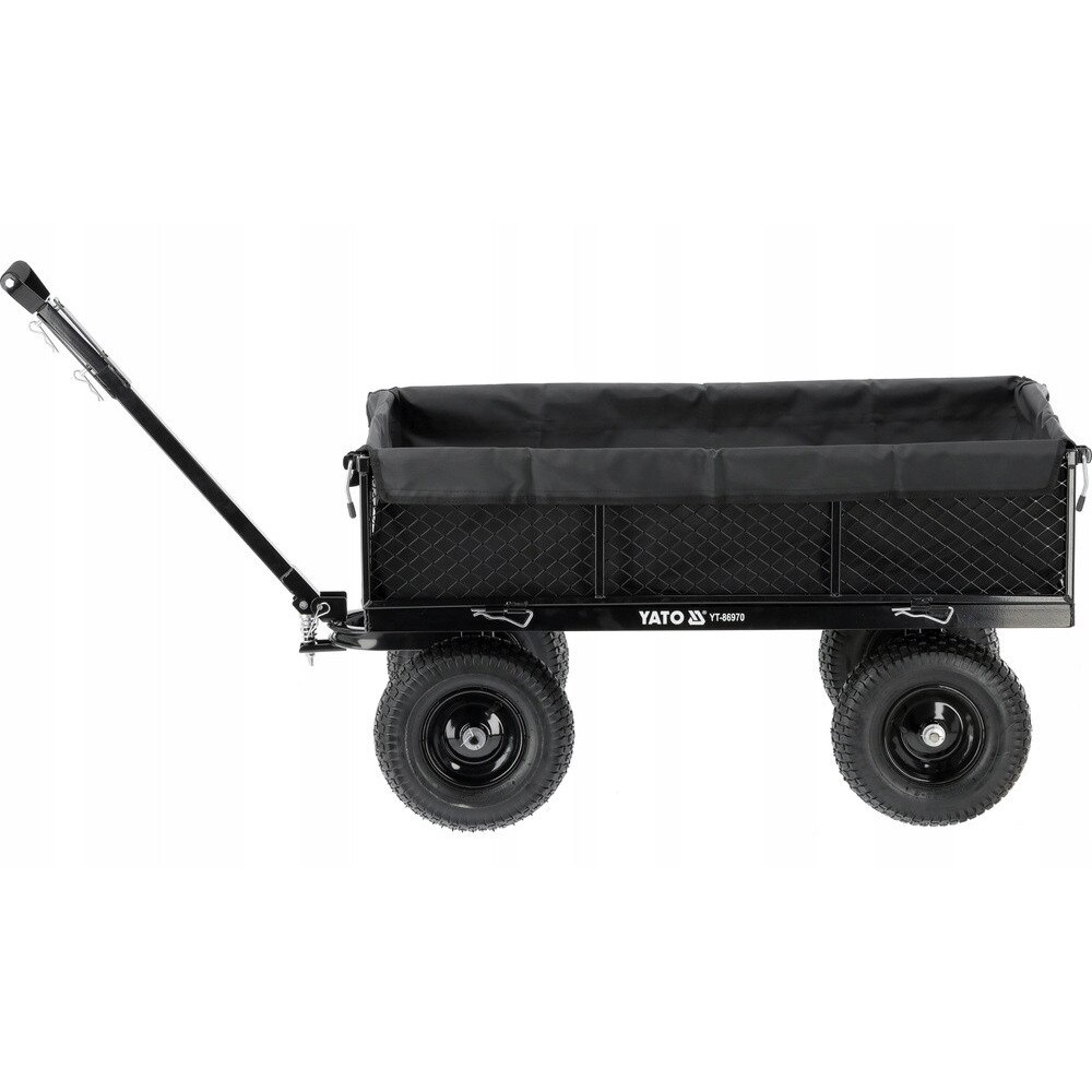 Remorca de gradina YATO XL 450kg, cu husa, 1300x585x660mm, 4 roti 13 ...