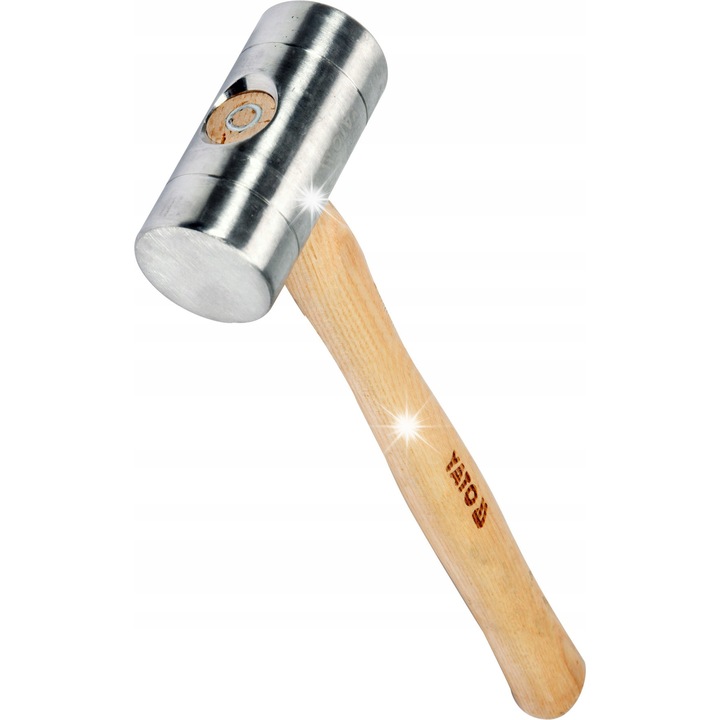 Професионален чук Yato, алуминий, 580гр, 50мм, дръжка от ясеново дърво, 320мм