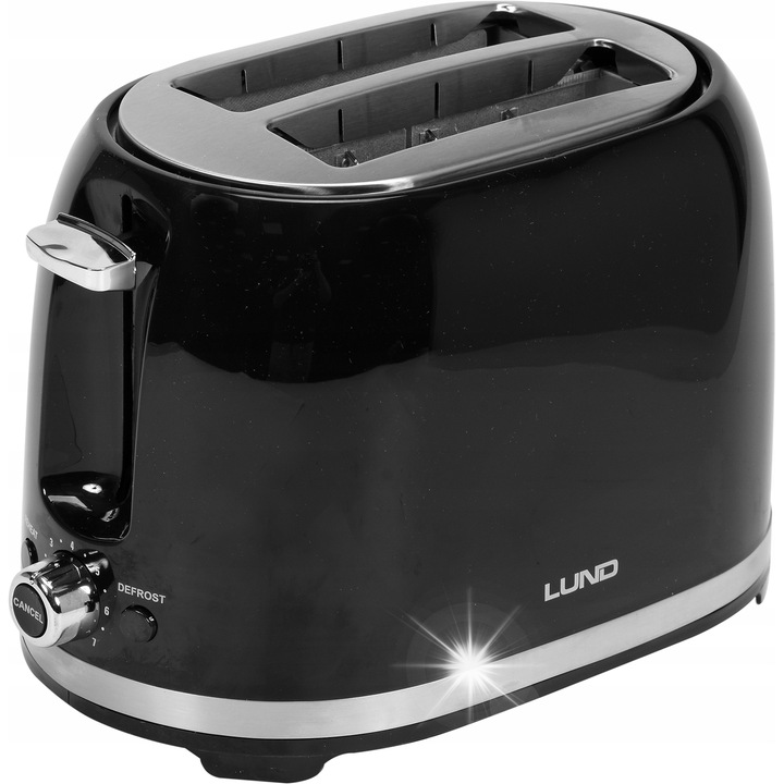 Тостер Lund, 850W, 7 степени на регулиране, черен, 26,5x17x18,5см