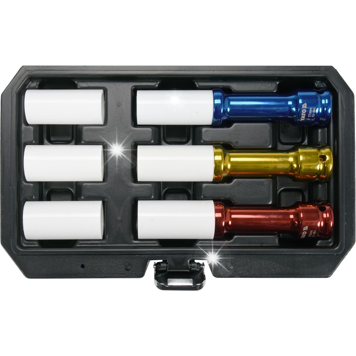 Комплект тръбни ключове, YATO 17x19x21mm, 1/2", хромирани, дължина 150mm