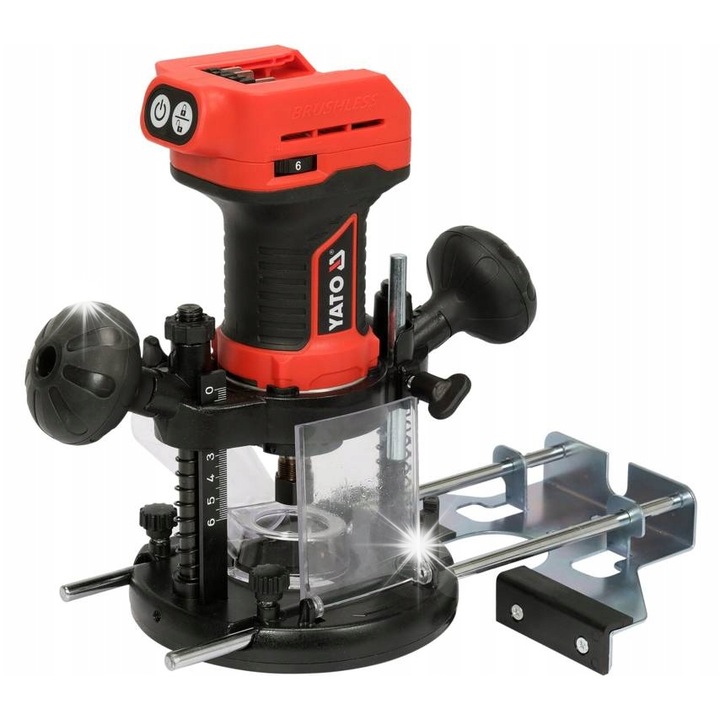 Фреза 18V YATO 2 в 1, 8000-26000 об/мин, 6/8 мм, без батерия