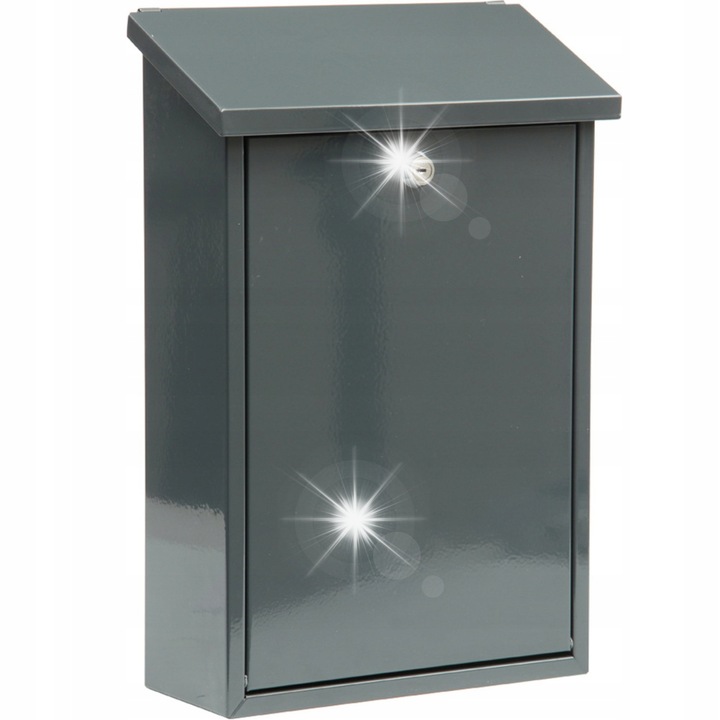 Пощенска кутия Vorel 400x250x100mm графит, с 2 ключа