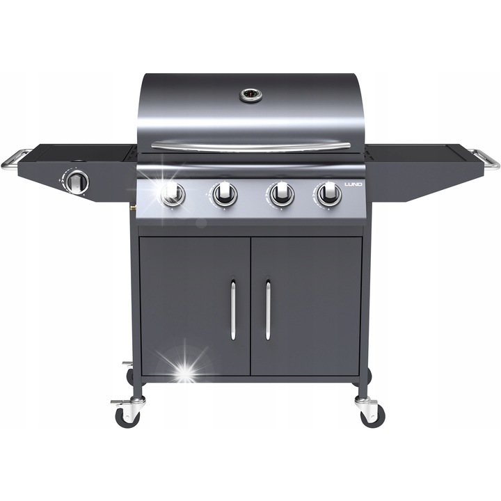 Грил газов 4+1 Lund, 16 kW, порцелан, 65x40см