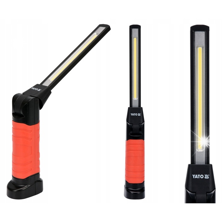 Lampa de lucru YATO 5W, 600lm, 3 moduri, 6500K, cu magnet, acumulator Li-Ion