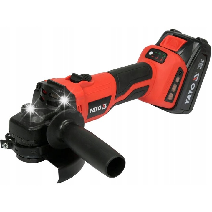 Ъглошлайф YATO 18V 125мм 4Ah безчетков, плавен старт, 1.26кг
