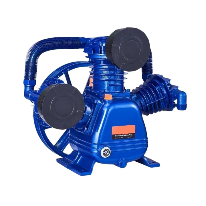 Kompresszorfej légsűrítőhöz, 10 LE, 3 henger, kétfokozatú, olajkenésű