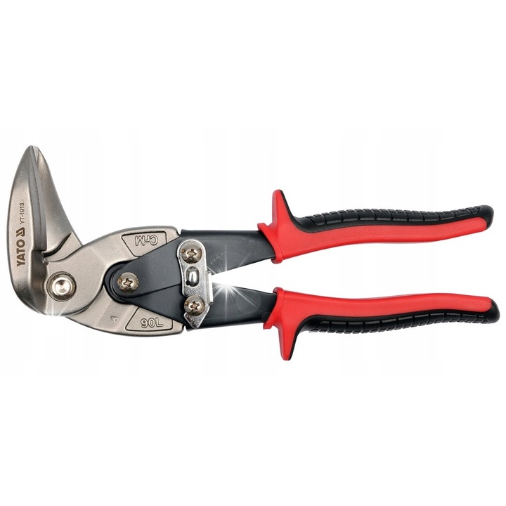 Професионална ножица за рязане на ламарина Yato, 225 мм, 0.78 мм дебелина, лява