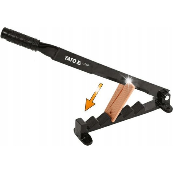 Ръчен цепач за дърва Yato, 355x40мм, с 5 зъба, нож 680x8мм, тегло 4.75кг