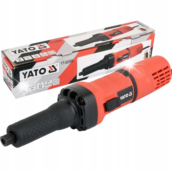 Полираща машина YATO 750W с регулиране на скоростта, 10000-30000 об/мин, за метал, 6 мм