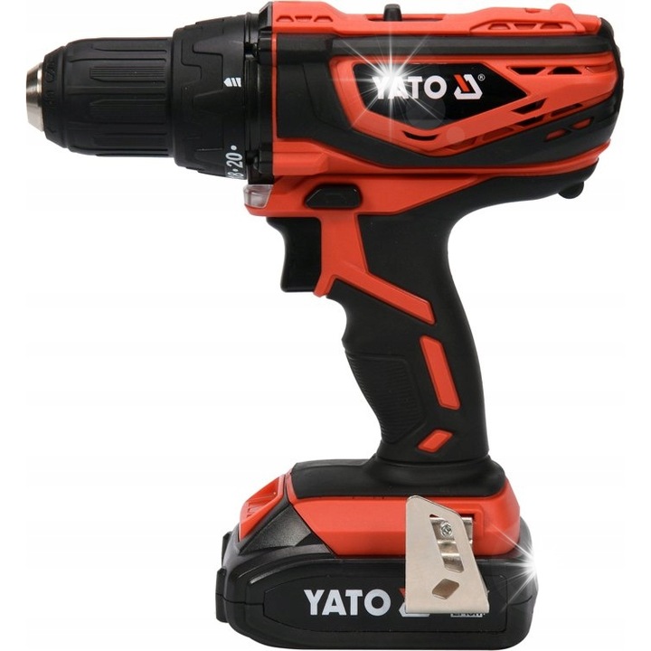 Акумулаторна бормашина YATO 18V 40Nm, Li-Ion батерия, комплект с батерия и зарядно