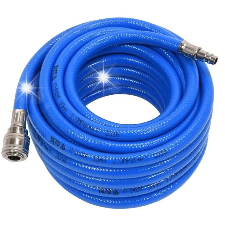 Пневматичен маркуч PVC Yato 10мм x 10м с бързи съединители