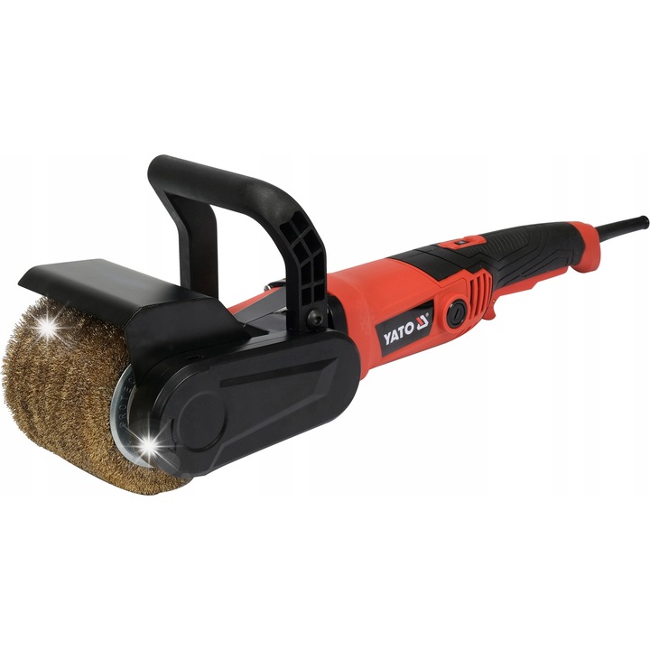 Шлайфмашина YATO 1300W, за метал и дърво, 3700об/мин, комплект с 2 четки