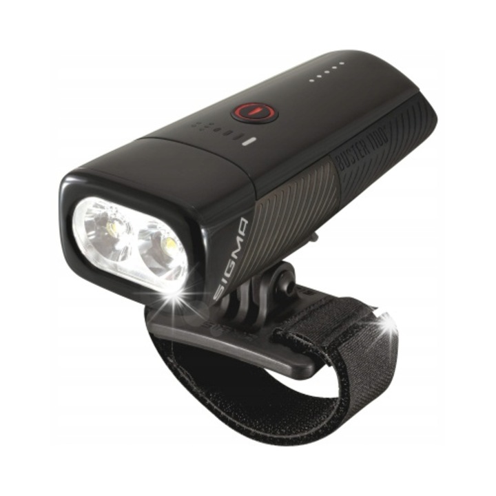 Sigma Buster 1100 sisaklámpa, 1100 lumen, 6 mód, fekete, 215g