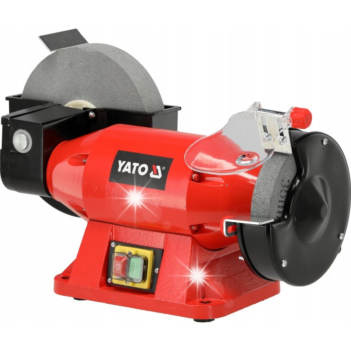 Настолен шлайф YATO, модел YT-822112, 520W, 150x32мм, 200x20мм, за мокро и сухо шлайфане, 15кг