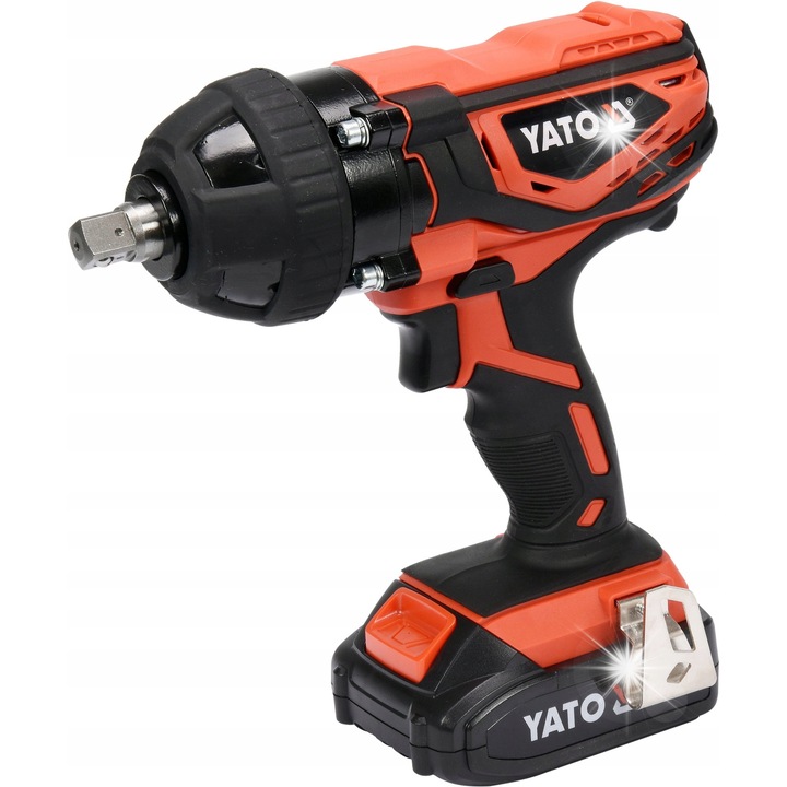 Ударен гайковерт Yato 18V 2Ah, 300Nm, комплект с 4 аксесоара, 1/2", метален корпус
